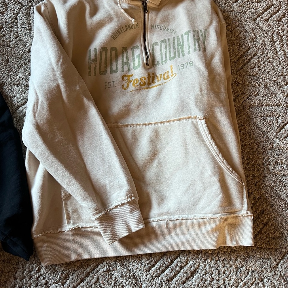 Artisan Cream Festival Print Hoodie